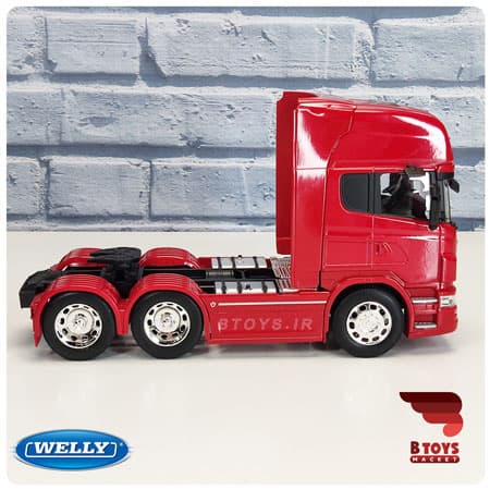ماکت ماشین کامیون اسکانیا آر730 دومحور قرمز ویلی(SCANIA R730 welly) — تصویر ۵