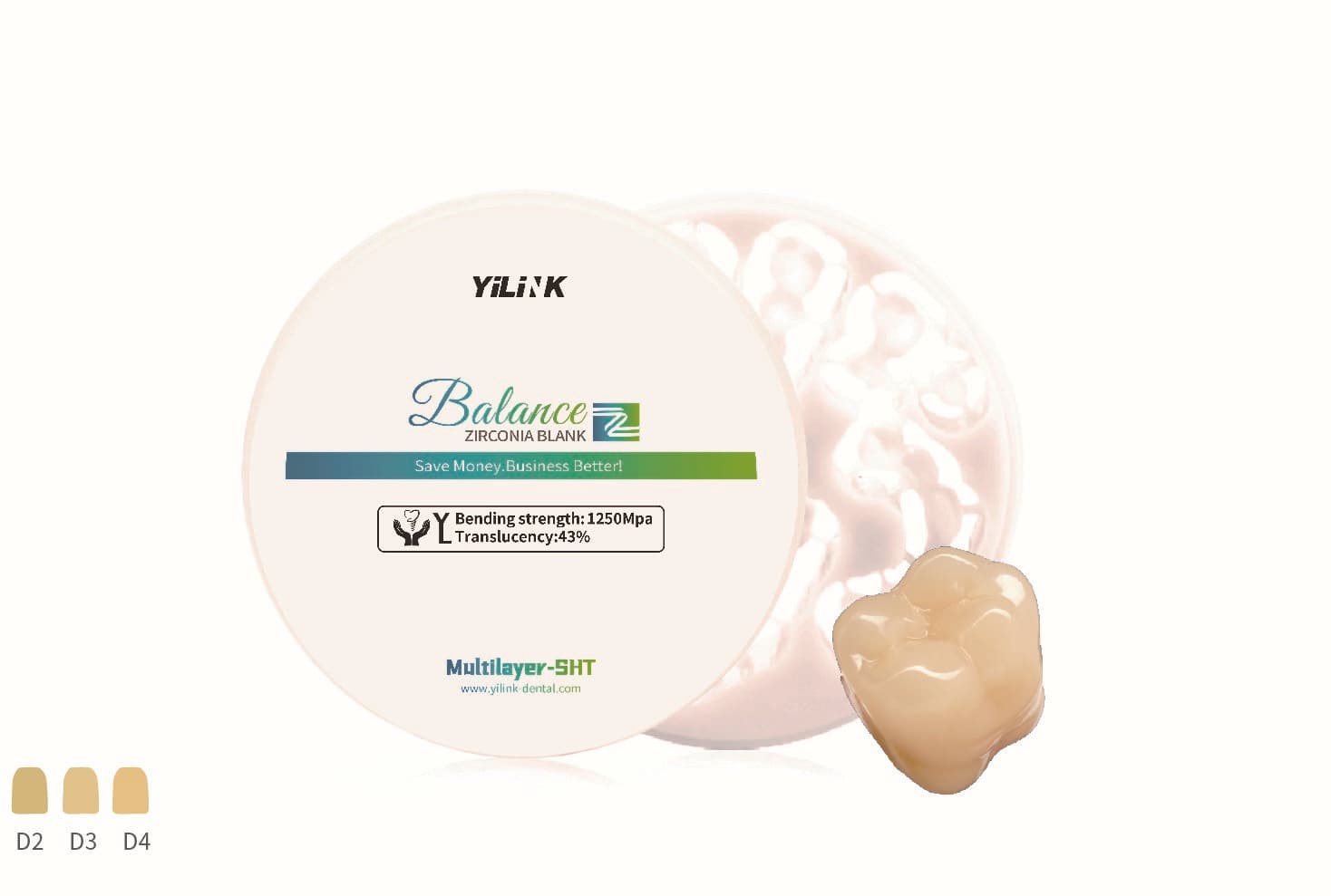 بلوک زیرکونیا Yilink Multilayer SHT
