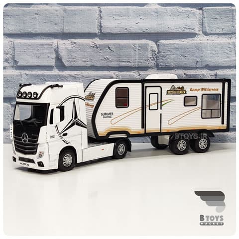 ماکت کاروان مرسدس بنز آکتروس سفید(Mercedes Benz 1851 Actros)