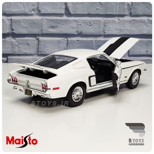ماکت فورد موستانگ جی تی 1967 سفید مایستو(Ford mustang GT 1967 Maisto) — تصویر ۲