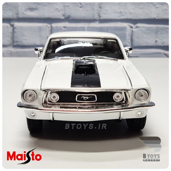 ماکت فورد موستانگ جی تی 1967 سفید مایستو(Ford mustang GT 1967 Maisto) — تصویر ۵