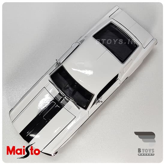 ماکت فورد موستانگ جی تی 1967 سفید مایستو(Ford mustang GT 1967 Maisto) — تصویر ۴