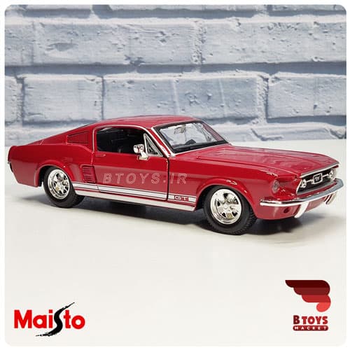 ماکت فورد موستانگ جی تی 1967زرشکی(Ford Mustang GT Maisto) — تصویر ۵