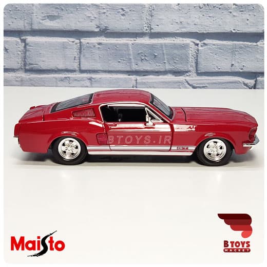 ماکت فورد موستانگ جی تی 1967زرشکی(Ford Mustang GT Maisto) — تصویر ۴