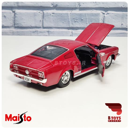 ماکت فورد موستانگ جی تی 1967زرشکی(Ford Mustang GT Maisto) — تصویر ۳