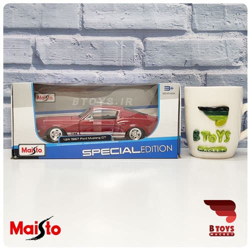 ماکت فورد موستانگ جی تی 1967زرشکی(Ford Mustang GT Maisto) — تصویر ۷