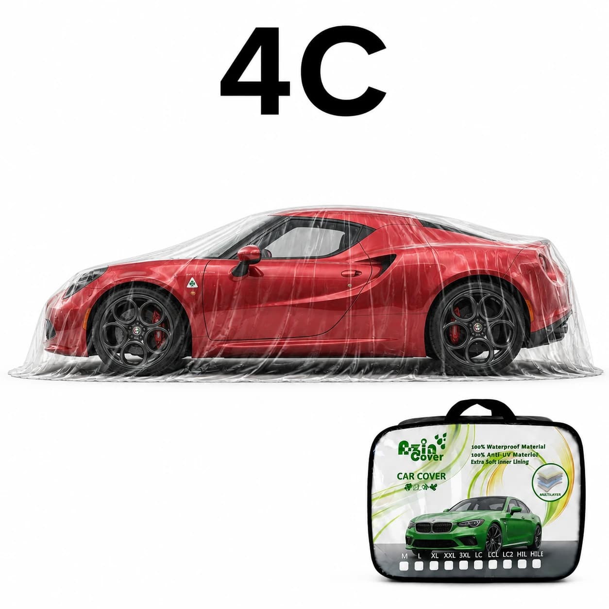 چادر 4 فصل چند لایه آلفارومئو 4C آذین روکش