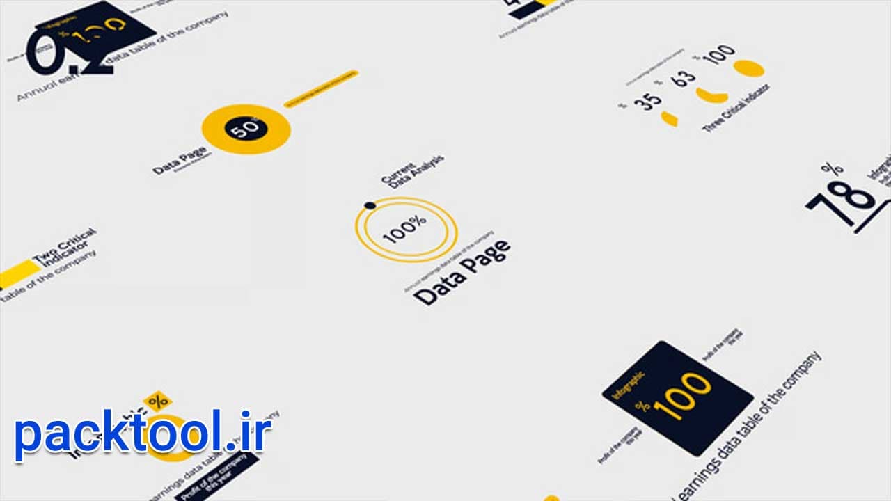 دانلود پروژه آماده پریمیر پرو نمودارهای اینفوگرافیک Charts Infographic — تصویر ۲