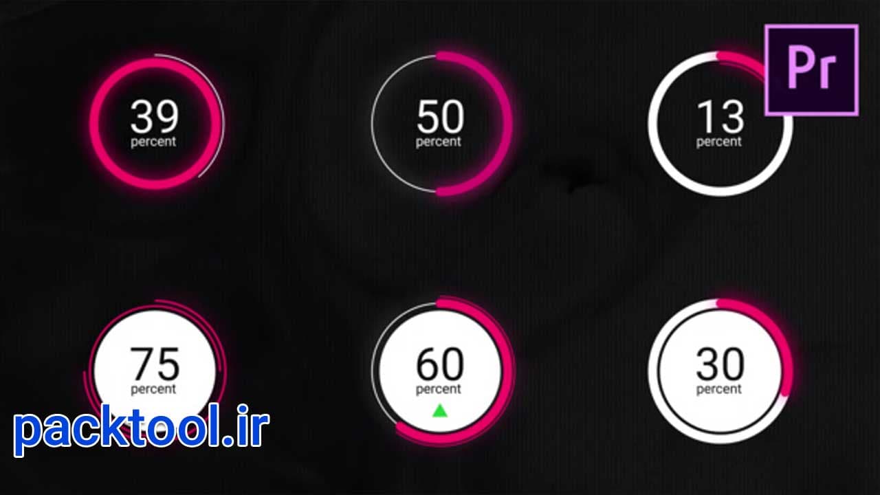 دانلود پروژه آماده پریمیر پرو نمودار و چارت اینفوگرافی Infographics Pie Chart