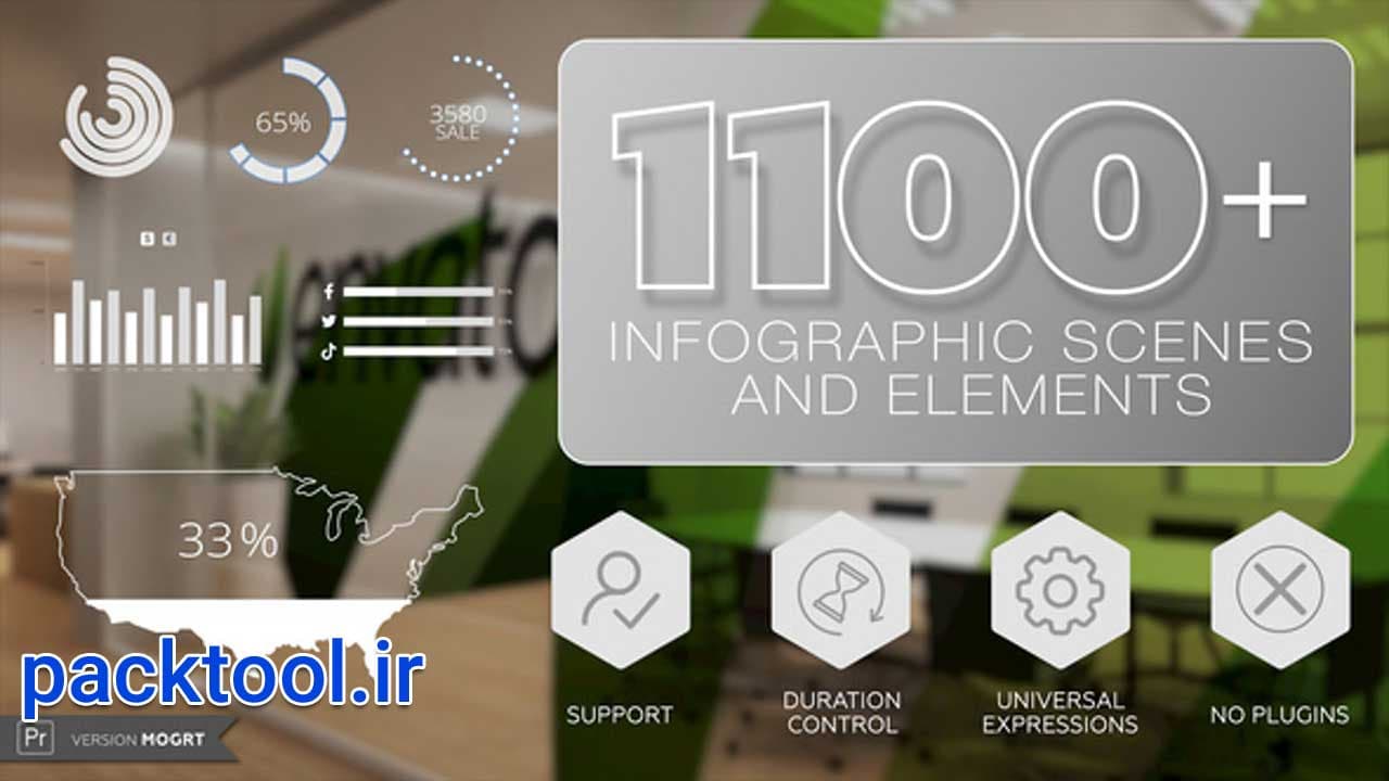دانلود پک آماده پروژه اینفوگرافیک پریمیر پرو Infographics — تصویر ۲
