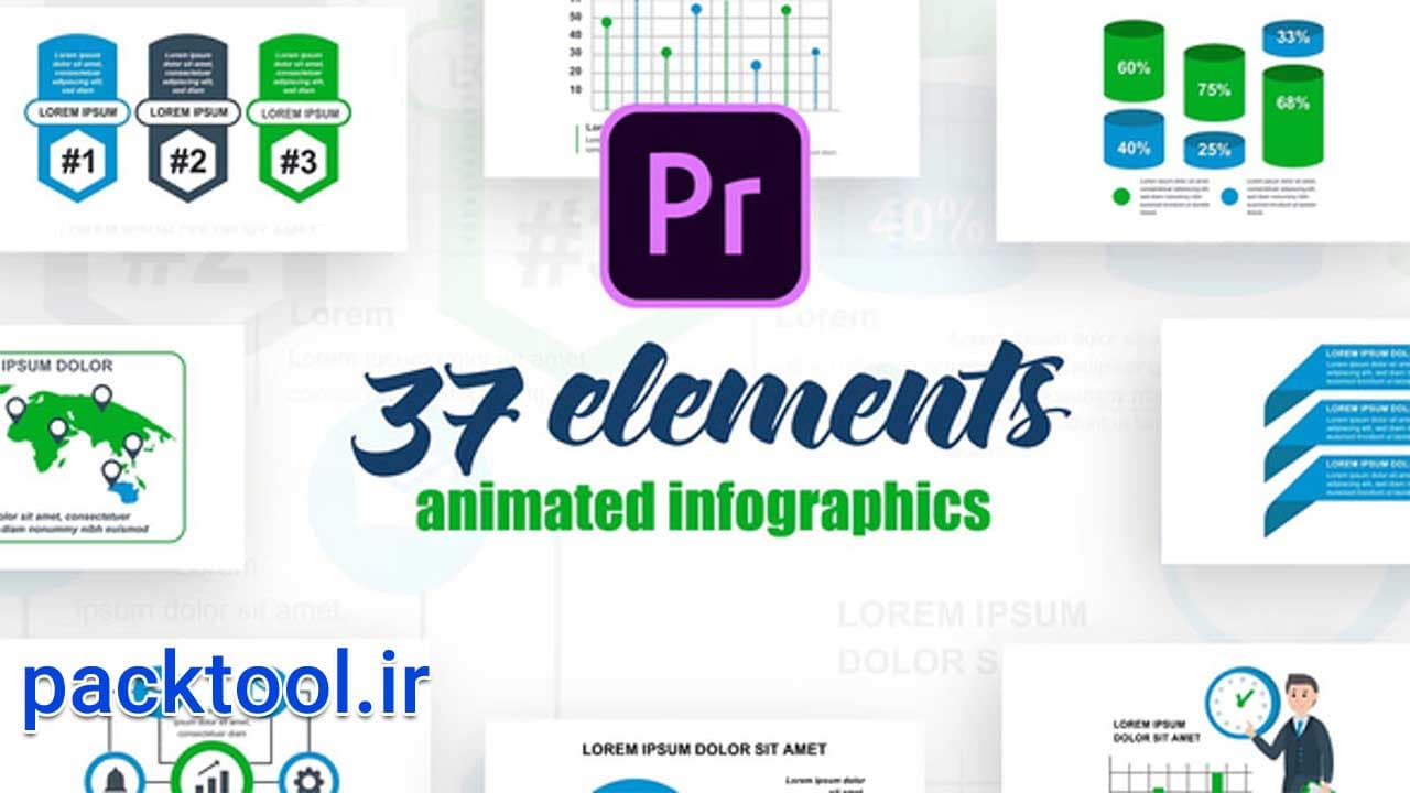 دانلود پروژه آماده پریمیر پرو اینفوگرافیک تجاری Business Infographics