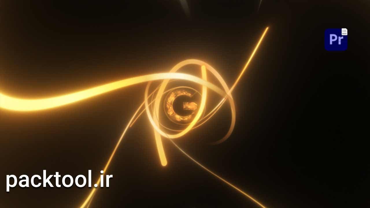 دانلود پروژه آماده پریمیر نمایش لوگو با خطوط و ذرات درخشان Glowing Lines Logo