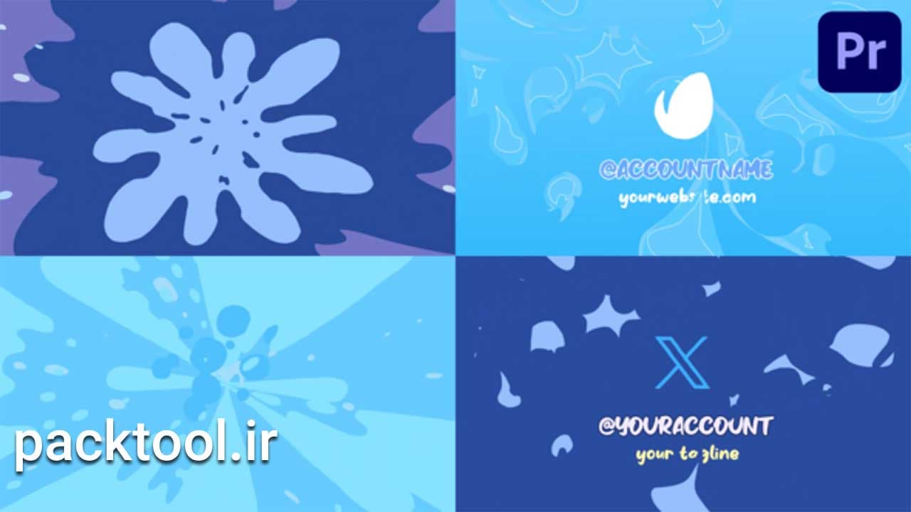 دانلود پروژه آماده پریمیر لوگو موشن با افکت های مایع Liquid Motion Logo