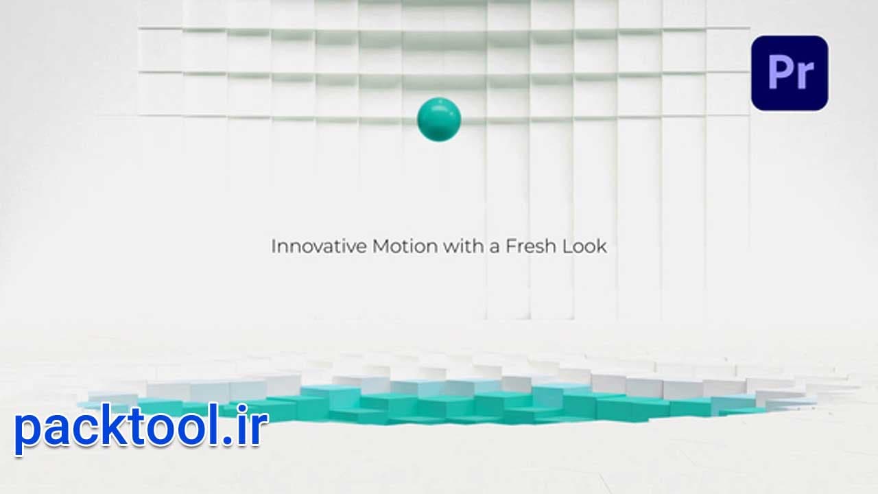 دانلود پروژه آماده پریمیر لوگو موشن پیکسلی Minimal Voxel Motion Logo