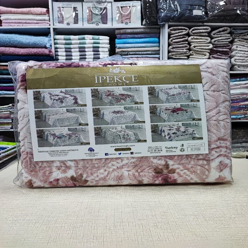 پتو دونفره برجسته ضخیم برندIPEKCE HOME ترکیه — تصویر ۳