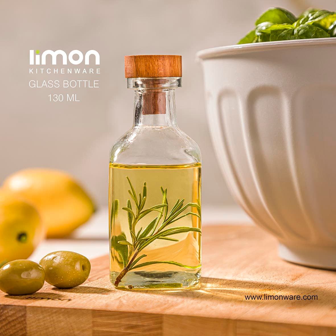 بطری ۱۳۰ میلی لیتر درب چوبی لیمون کد ۲۲۶۵۵۹