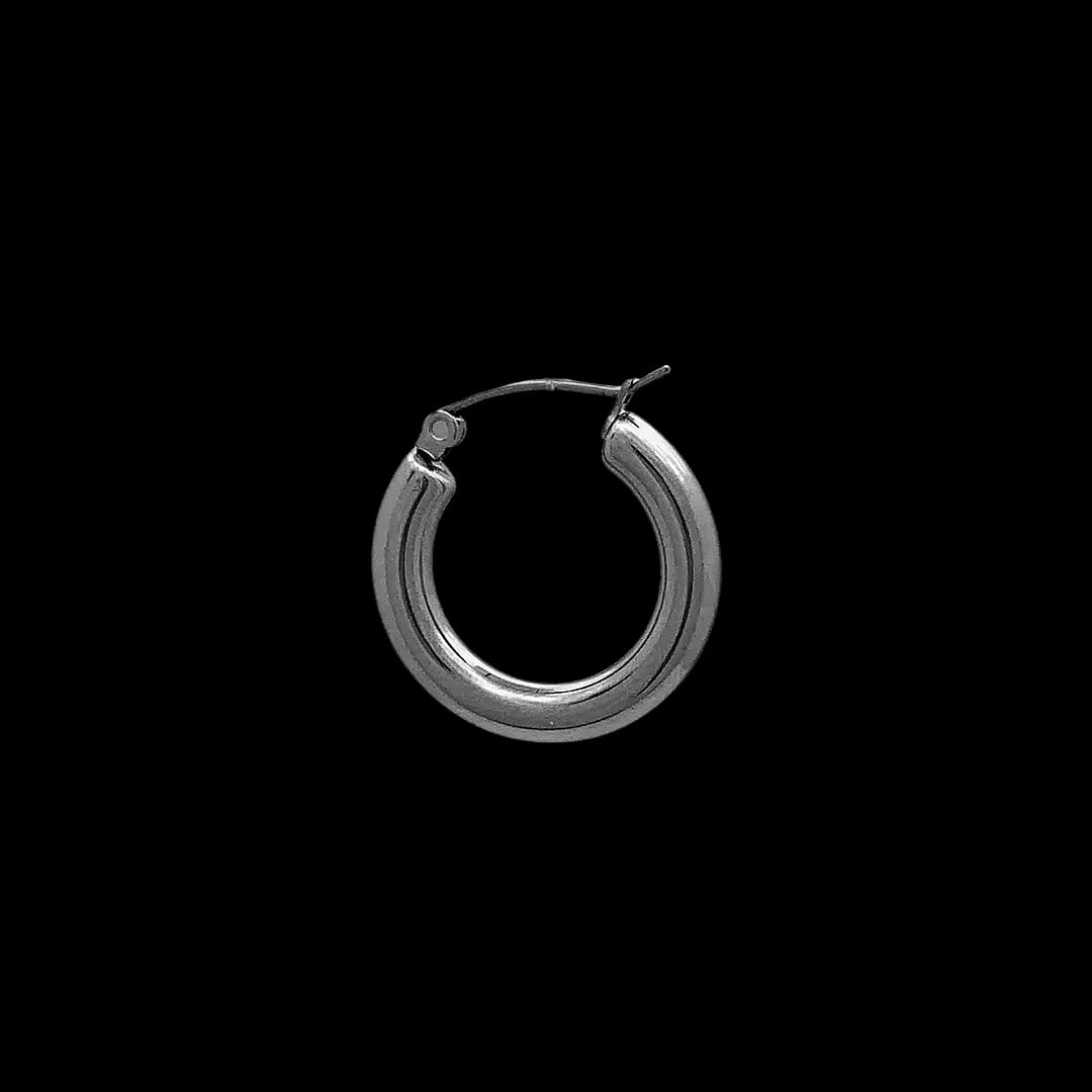 گوشواره حلقه ای ضخیم استیل (Chunky Tube Hoop Earrings) — تصویر ۵