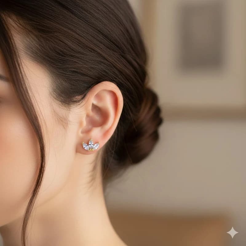 ایرکاف سوزنی برگ (Needle Leaf Ear Cuff) — تصویر ۳