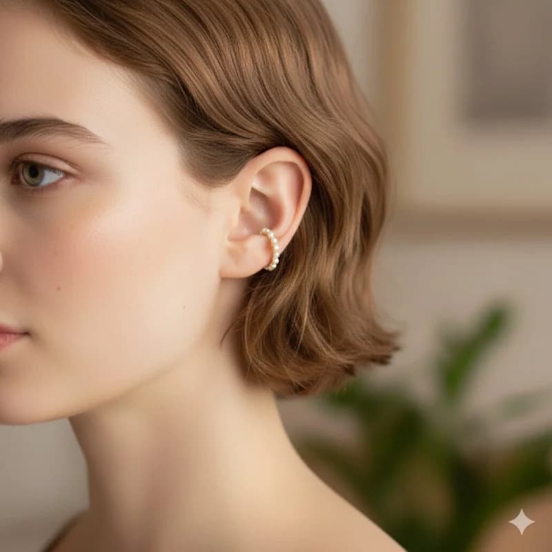ایرکاف مرواریدی (Pearl Studded Ear Cuff) — تصویر ۲