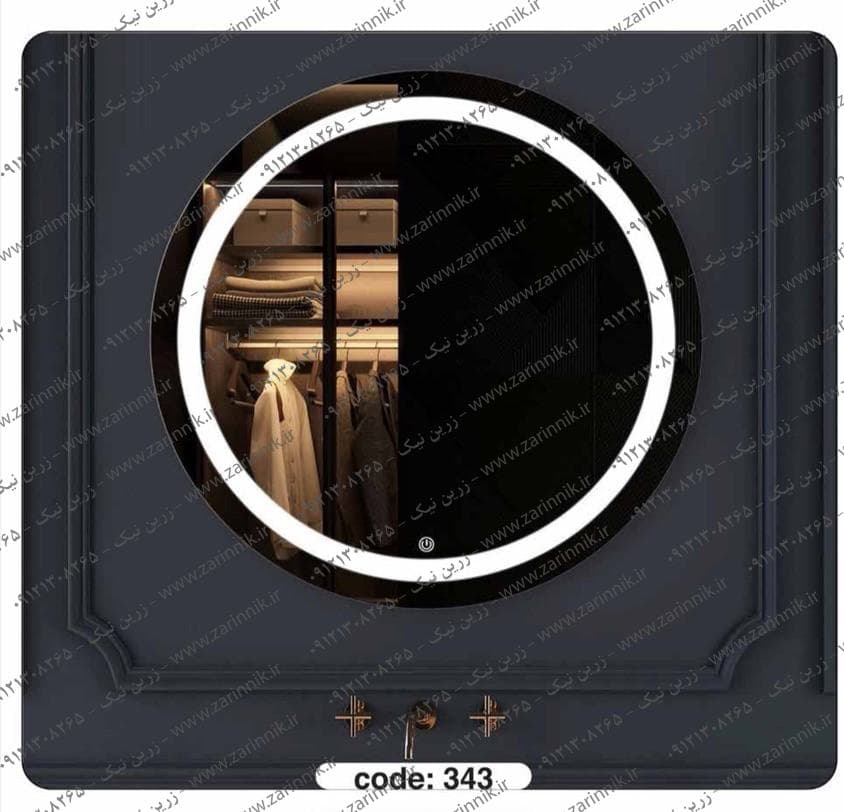 آینه مدرن زرین نیک کد AD118 — تصویر ۲