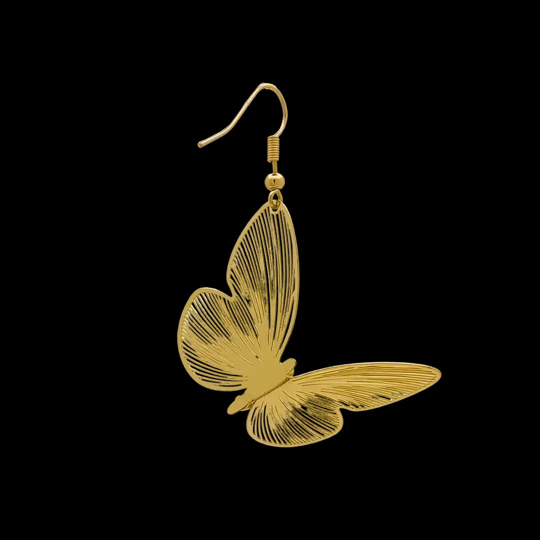 گوشواره آویز پروانه فیلیگران (Large Filigree Butterfly Drop Earrings) — تصویر ۴