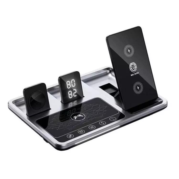 پایه شارژر وایرلس چندکاره گرین لاین مدل Green Lion wireless charging Station 4in1 — تصویر ۲