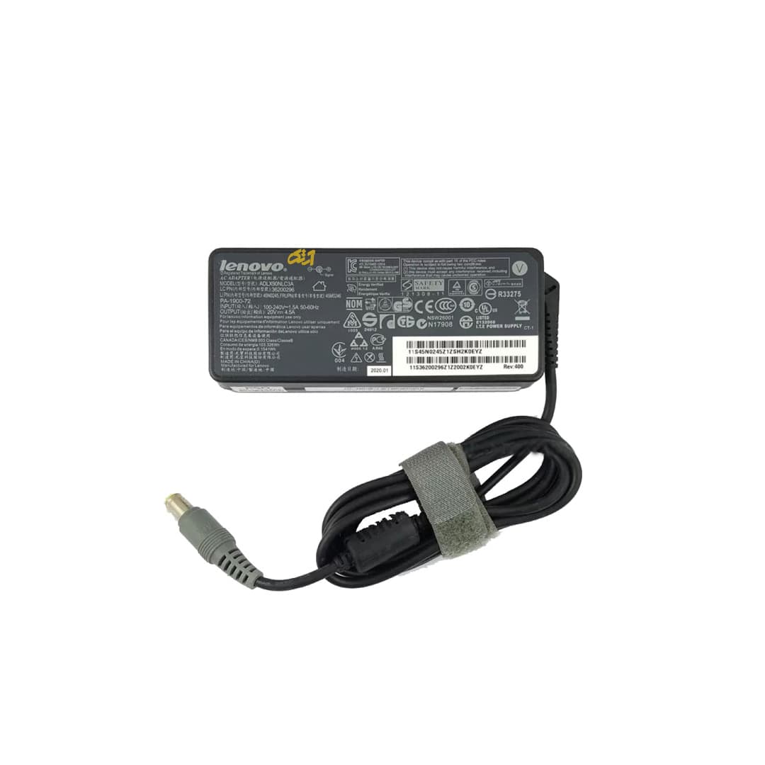 آداپتور شارژر لپ تاپ لنوو 20Vولت 4.5 آمپر سردلی adaptor laptop LENOVO Dell Plug — تصویر ۴