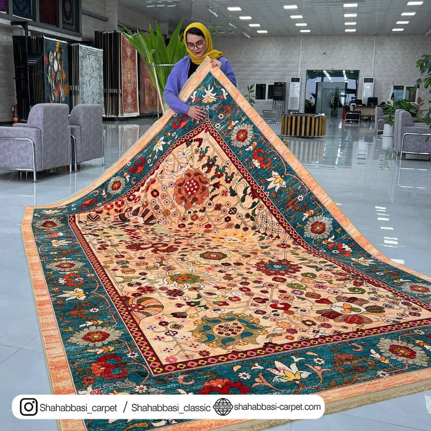 فرش سنتی کد 800176 نخودی