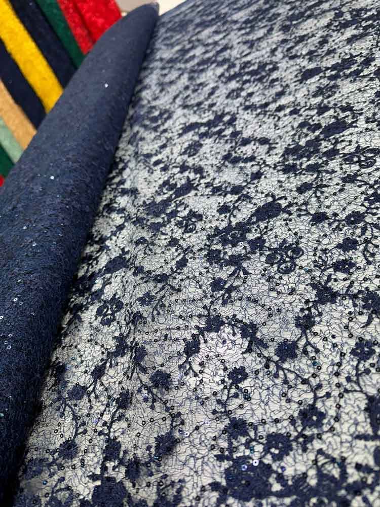 پارچه گیپور کله مورچه‌ای بنفش