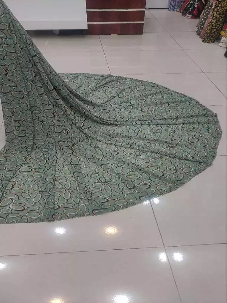 پارچه حریر شیفونجو سبز دریایی نود