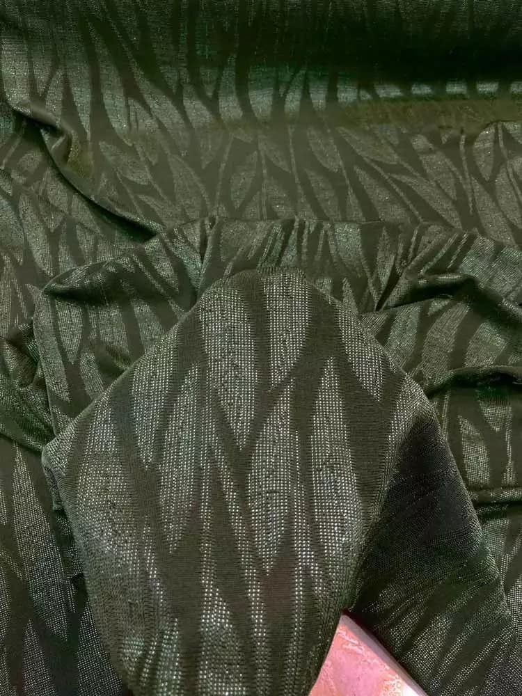 پارچه لمه گلدار سبز2