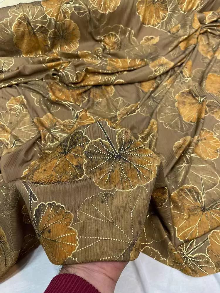 پارچه گیاهی طلاکوب نسکافه‌ای