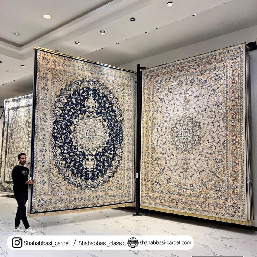 فرش ماشینی کد 3099 سرمه ای