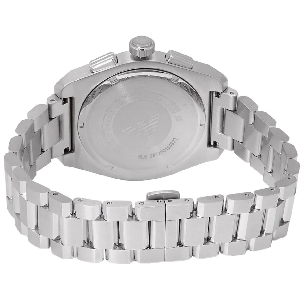 ساعت مچی مردانه کرنوگراف با صفحه سبز و بند استیل نقرهای Emporio Armani مدل AR11640 — تصویر ۳