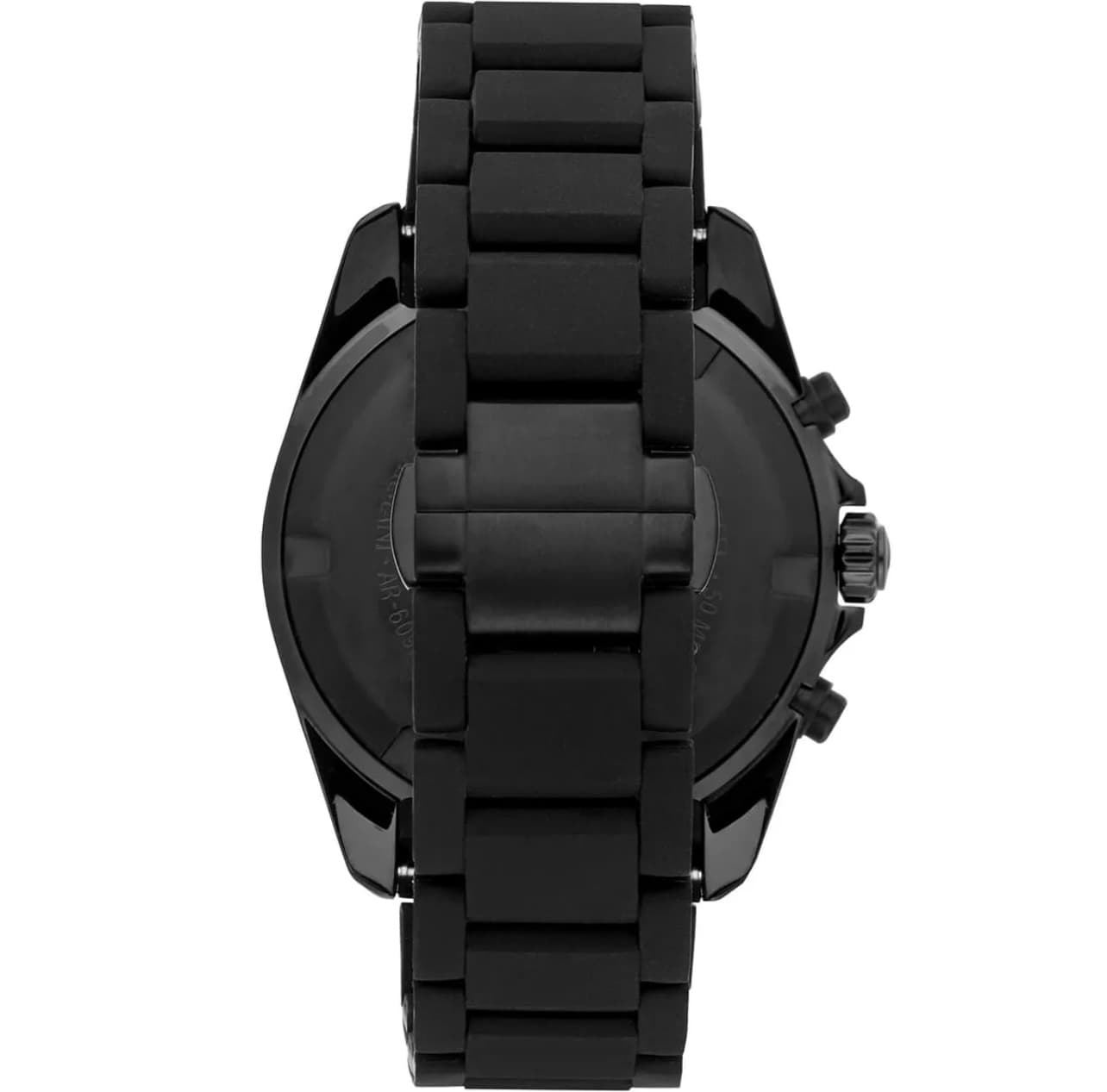 ساعت مچی مردانه کرنوگراف با صفحه مشکی و بند سیلیکونی مشکی Emporio Armani مدل AR6092 — تصویر ۳