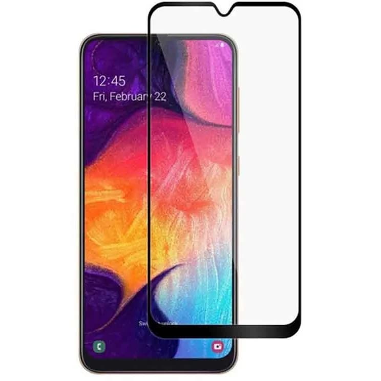 محافظ صفحه نمایش شیشه ای گلس سامسونگ A50S تمام چسب و تمام صفحه Full Glass Screen Protector Samsung Galaxy A50S