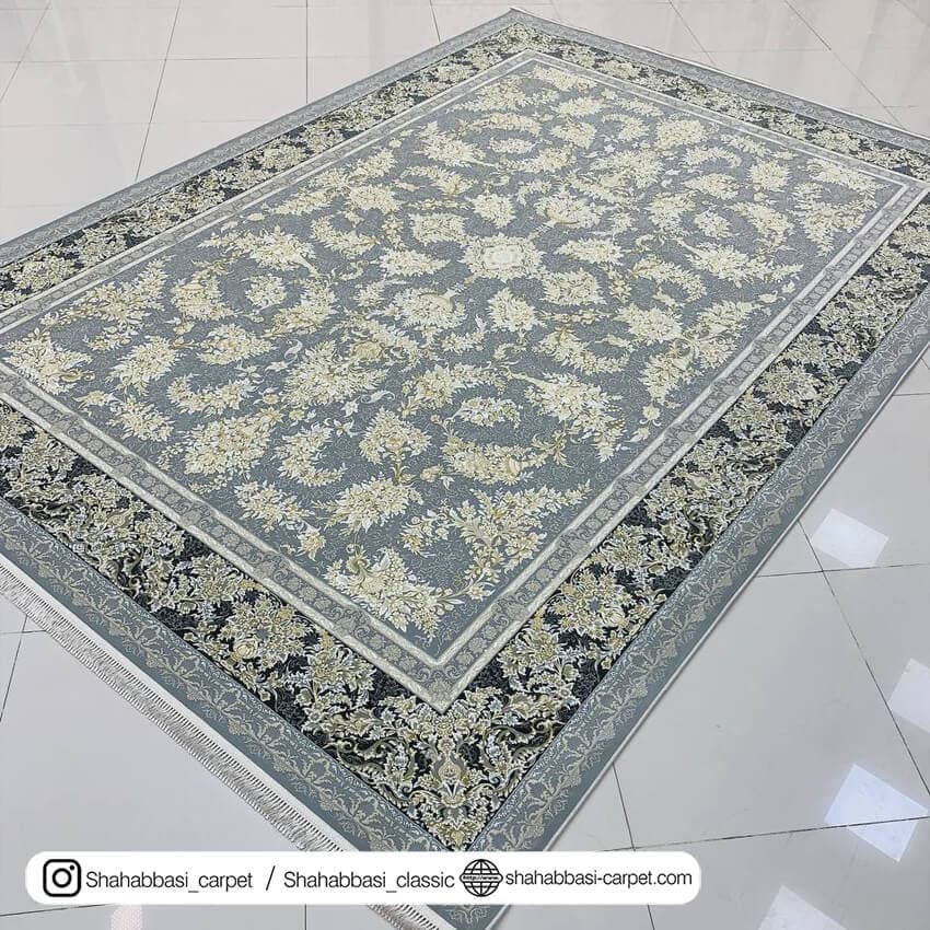 فرش کلاسیک کد 5023 زرافشان طوسی