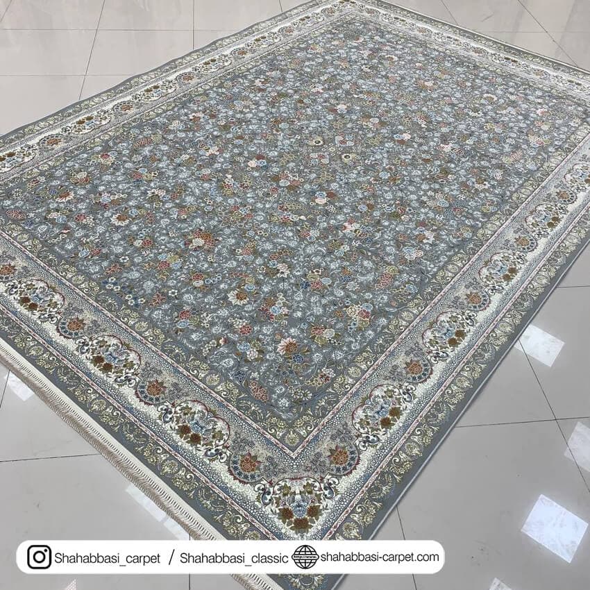 فرش کلاسیک کد 5016 بهار طوسی
