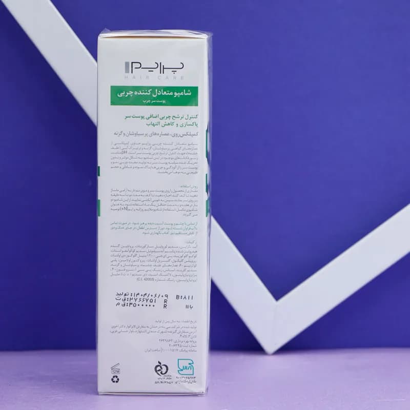 شامپو متعادل کننده چربی پوست سر چرب +S پرایم PRIME حجم 250 میل 92716 — تصویر ۳