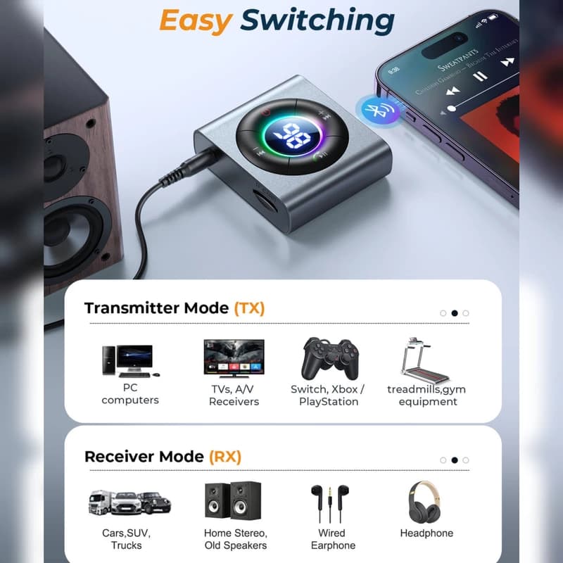 گیرنده بلوتوث اتومبیل جویروم مدل Joyroom JR-CB2 — تصویر ۳