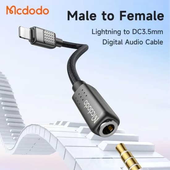 کابل تبدیل لایتنینگ به Aux مک دودو Mcdodo CA-5010 Lightning to Aux — تصویر ۵