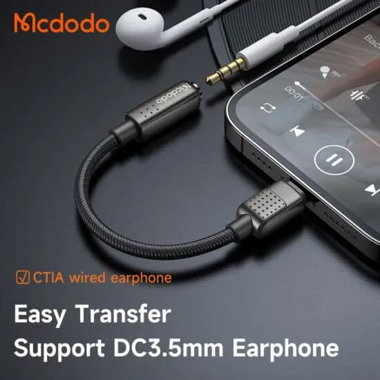 کابل تبدیل لایتنینگ به Aux مک دودو Mcdodo CA-5010 Lightning to Aux — تصویر ۴