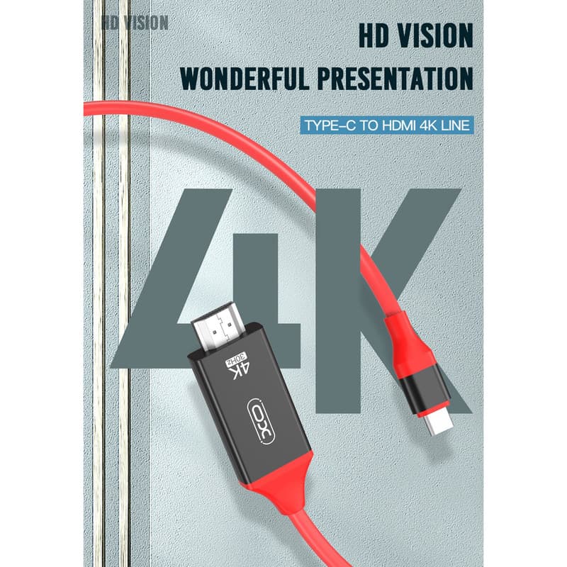 کابل تبدیل تایپ سی به HDMI ایکس او مدل XO GB005 — تصویر ۶