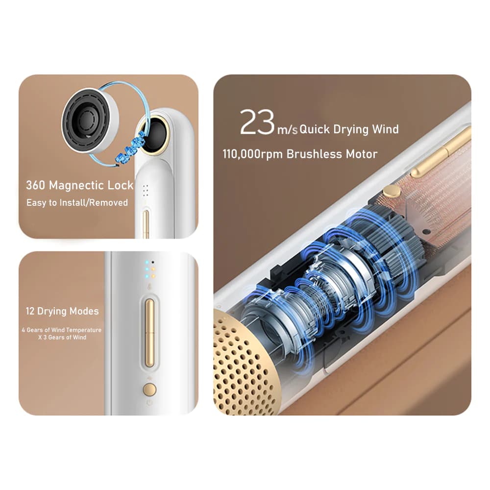سشوار شیائومی مدل XIAOMI DEERMA CF20 توان ۱۲۰۰ وات — تصویر ۸