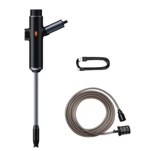 ست نازل و تی شستشوی خودرو Baseus Multifunctional Car Wash Spray Nozzle CRXC01-E01 طول ۷.۵ متری — تصویر ۲