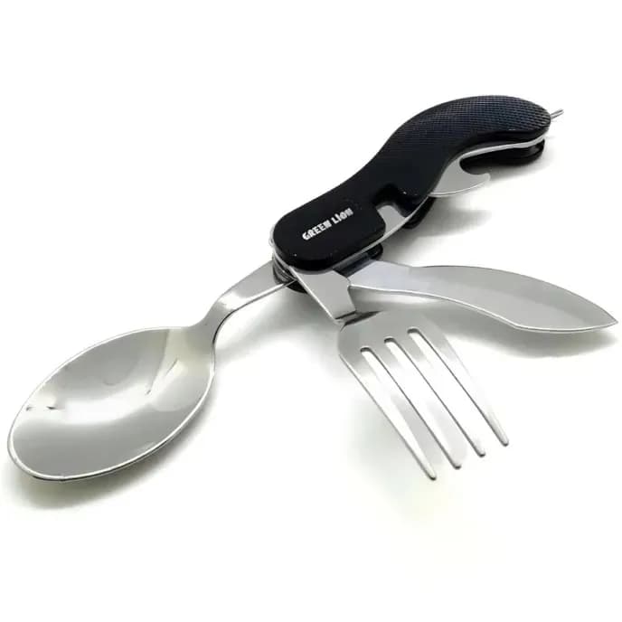 ست قاشق و چنگال مسافرتی گرین لاین Green Lion 4in1 Cutlery Set GN4IN1CSETBK — تصویر ۲