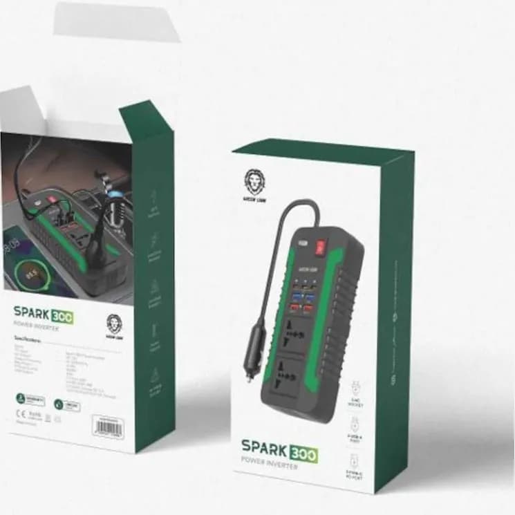چند راهی برق گرین لاین Green Lion Spark 300 Power Inverter توان ۳۰۰ وات — تصویر ۶
