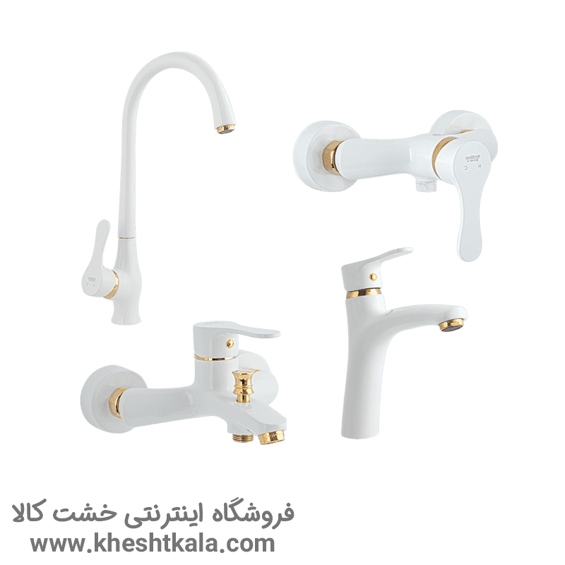 ست شیرآلات راسان مدل صدف – شیری طلایی