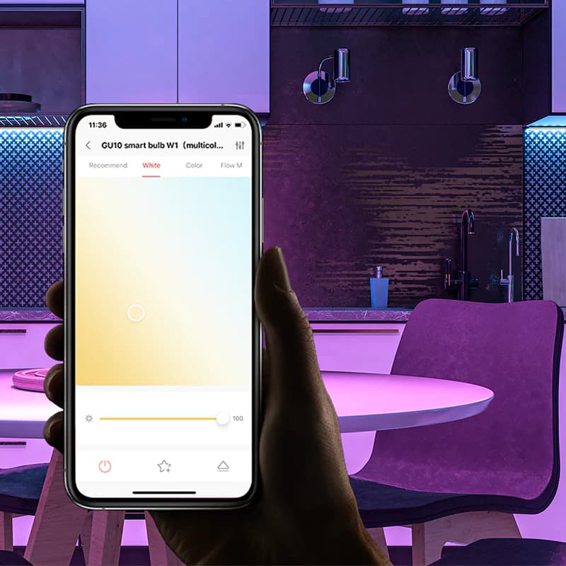 چراغ هوشمند هالوژنی شیائومی مدل XIAOMI YEELIGHT GU10 SMART BULB W1 — تصویر ۱۱