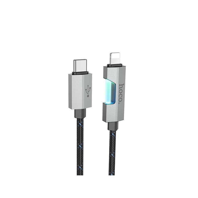 کابل تبدیل USB-C به لایتنینگ هوکو مدل U123 27W طول 1.2 متر